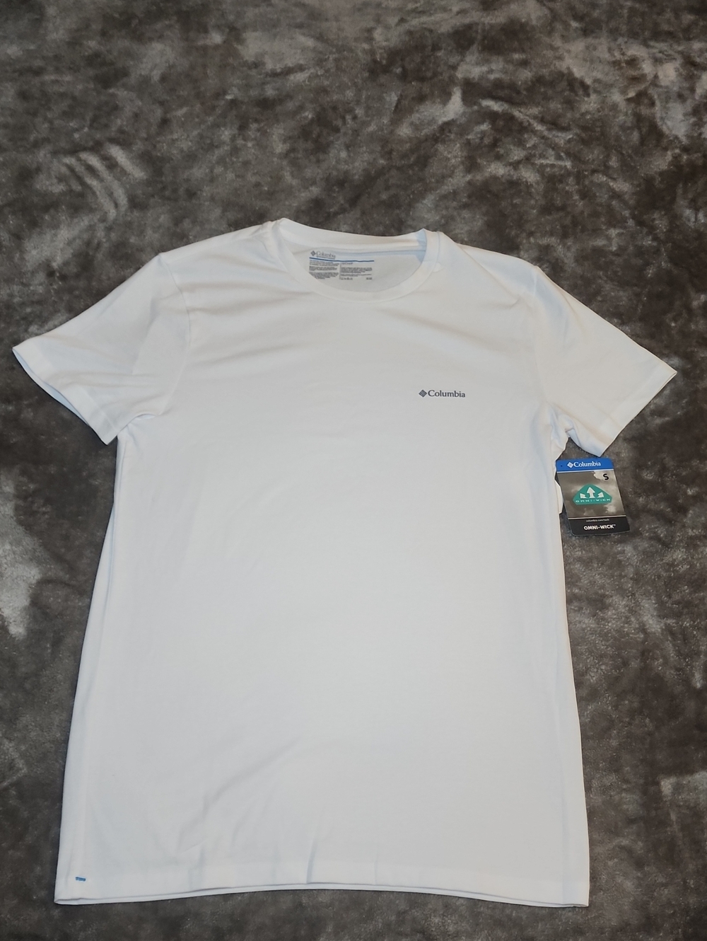 Columbia Men’s Omni-Wick Tech White Short-Sleeve Crewneck Active Tee Size S NWT
